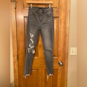 Women’s American Eagle Ne(x)t Level Stretch Super High Rise Jegging, Gray wash